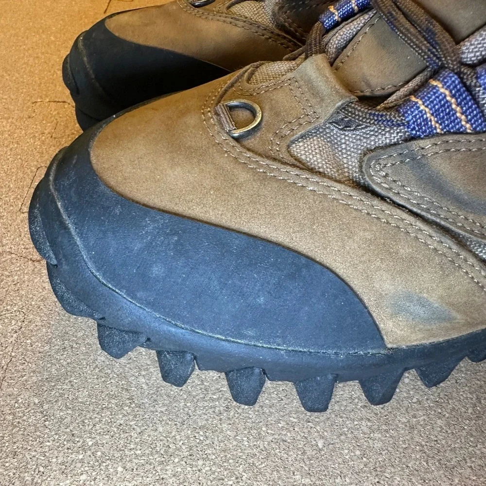 Salomon Mens Contagrip Thinsulate Winter Hiking Boots Brown‎ Blue Size 7.5